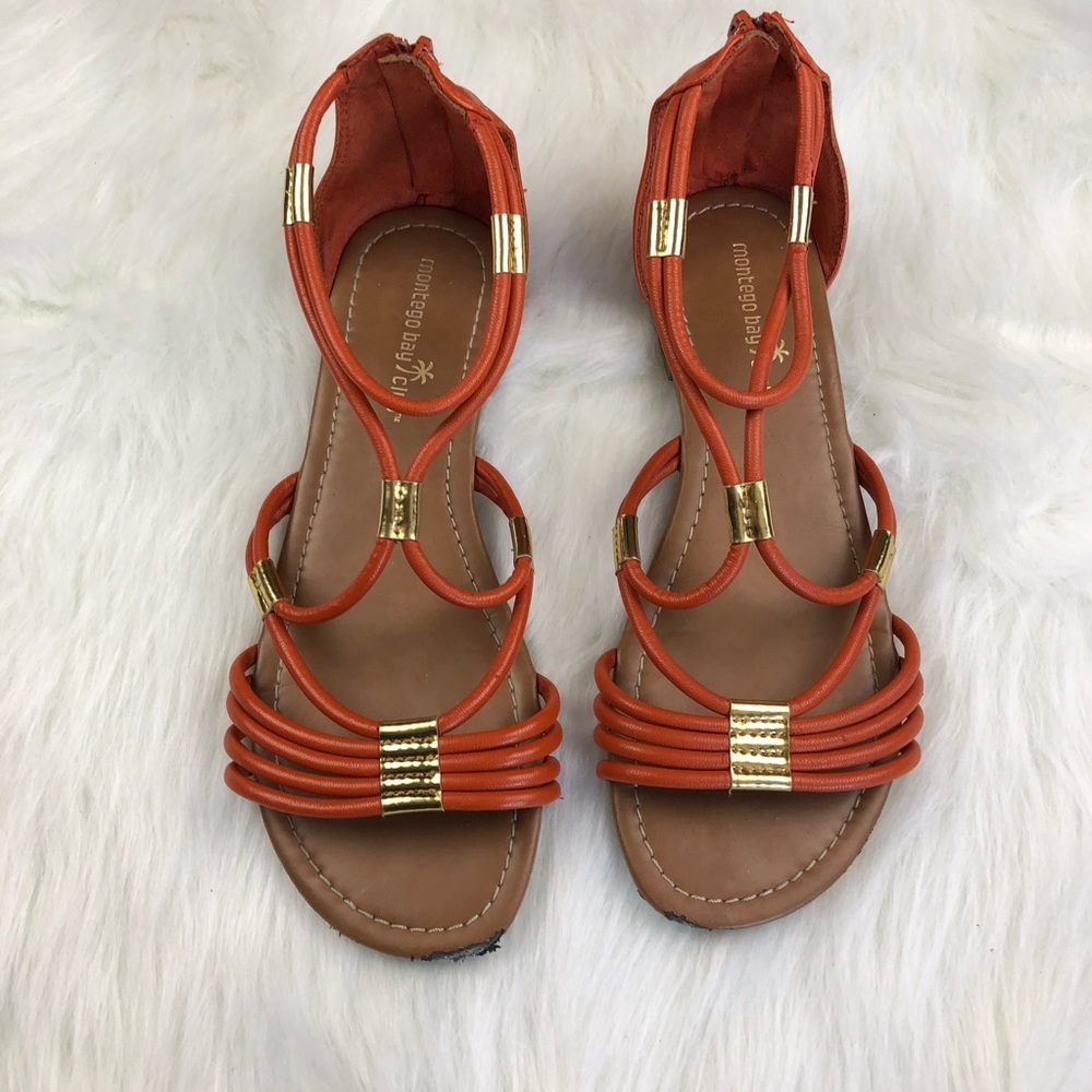 Montego Bay club burnt orange straps sandals 7.5